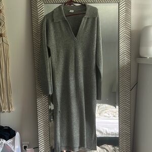 Abercrombie & Fitch Gray Collar Sweater Dress